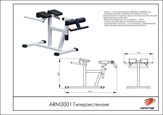 ARM3001 Гиперэкстензия фото №2