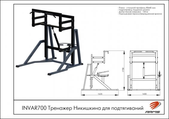 INVAR700 INVAR700 Тренажер Никишкина для подтягиваний фото №2